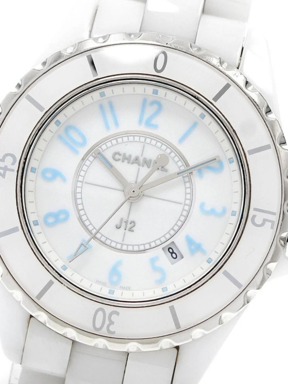 CHANEL J12 H3826 Blue light limited 2000 white Dial Quartz Ladies Watch_957573 - Picture 1 of 6